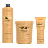 Kit Trivitt Shampoo 1l + Condicionador + Hidratação 1kg