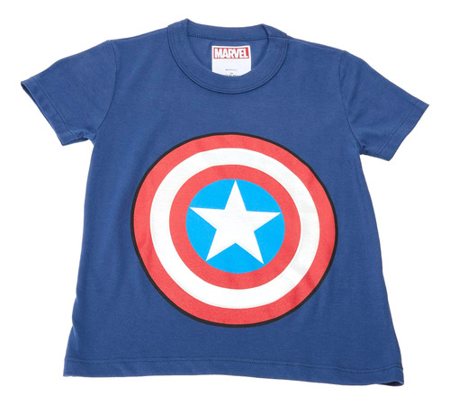 Camiseta Infantil Azul Marvel Hering Kids