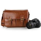 Mochila Bagpack Para Camara Fotografica Piel Vintage