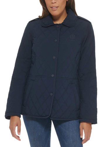 Tommy Hilfiger Quilted Chamarra Ligera Casual Mujer Original