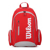 Mochila Raquetera Wilson Advantage Ii Color Rojo Para Raqueta De Tenis Capacidad Dos Raquetas