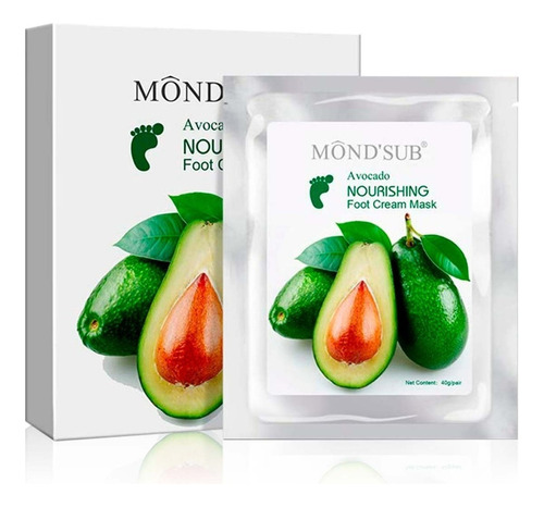 Pack 10 Mascarillas Hidratante Pies Palta/avocado Mondsub