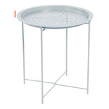 Mesa Auxiliar Plegable Metal Bandeja Extraible