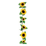 Pack De 2 Girasol Amarillo Guirnalda  Artificial De 210 Cm