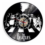 Reloj De Pared Elaborado En Disco Lp  Ref. Beatles 02