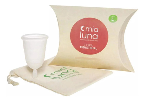 Copa Menstrual Mia Luna Blanco Talla L