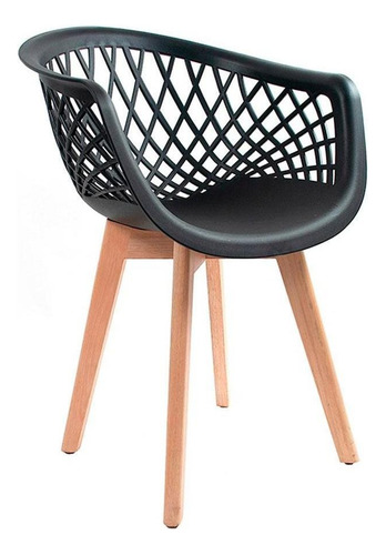 Kit 6 Cadeira De Jantar Empório Tiffany Web Pé Wood