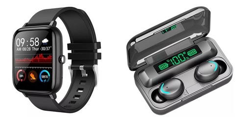 Reloj Inteligente P6 Smart Watch + Audífonos Power Bank F9