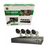 Kit Cctv Con 4 Cámaras De Seguridad Mas Dvr 1080p Full Hd