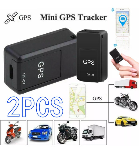 2pcs Gf07 Mini Dispositivo De Seguimiento Gps Magnético En T