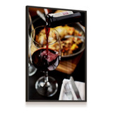 Quadro Com Vidro Vinho Wine Taça Gourmet Churras Cozinha