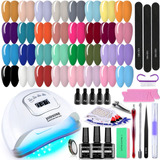 Jodsone Kit De Esmalte De Uñas De Gel Con Luz Uv Para Uñas,