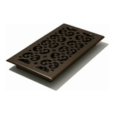 Decor Grates Scroll Registro De Piso, 6 X 12, Bronce (rubbed