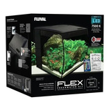 Acuario Fluval Flexpad 57l Frente Curvo Luz Led Filtro Tapa Color Negro