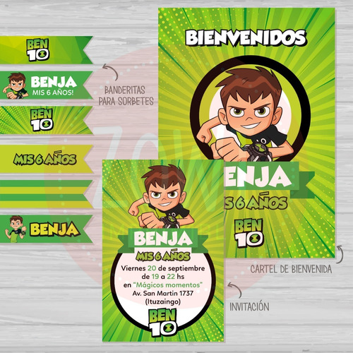 Kit Imprimible Ben 10 - Imprimibles Zowi