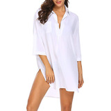 Vestido Camisa De Protección Solar De Playa Moda Para Mujer