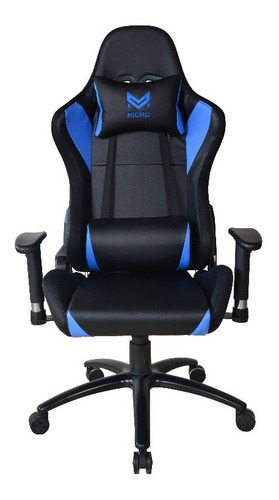 Sillón Silla Gamer Microbell Pvc Oficina Ergonomica Y2461 Color Azul Material Del Tapizado Plástico