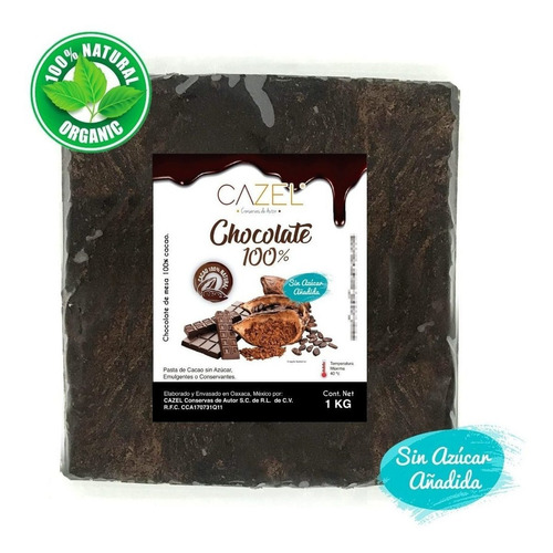 Chocolate Oaxaca Puro Tableta 100% Cacao 5kg
