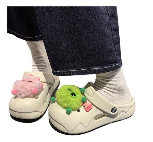 Chanclas De Niña Con Bonitos Accesorios De Peluche