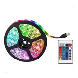 Fita Led 5050 Rgb Colorida 3mt 16 Cores Usb Com Controle