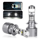 Faros Led Proyector Lupas Para Auto H7 6500k 75w 2 Paquetes