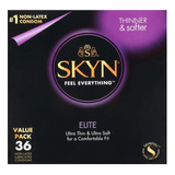 Condon Skyn Elite Premium No Latex 36 Pzs Lubricado Original