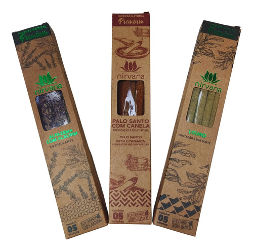 Incenso Nirvana Premium - Kit 3 Cx - Opções Com Novos Aromas | MercadoLivre