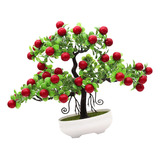 Rvore De Fruto Artificial Bonsai Pote Plantas Ornamento