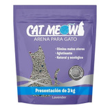 Arena Para Gato Cat Meow Lavanda 12kg Bentonita