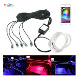 Fita Fio Neon Led Rgb Luz Interna Painel Carro 5 Canhões Top