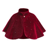 Capa Mantón Rojo Nia Para Vestido De Fiesta Navidad [u]