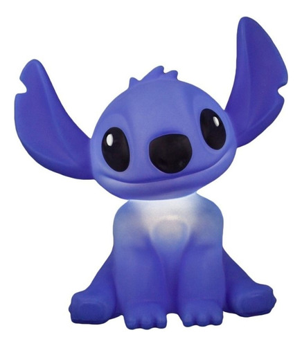 Luminária Abajur Stitch Alien Alienígena Com Lâmpada Inclusa Cúpula Roxo Estrutura Roxo