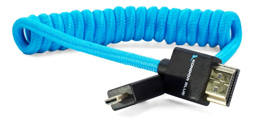 Trenza Delgada En Espiral Corta Kondor Blue 4k Micro Hdmi A