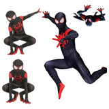 Cosplay Niños Adultos Disfraz Traje Spiderman Miles Morales