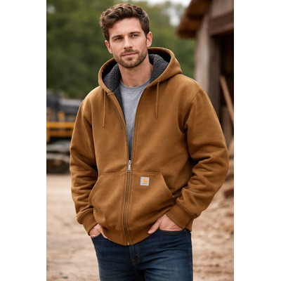 Carhartt Sudadera Rain Defender De Ajuste Relájalo Con Forro M Marrón Rain Defender