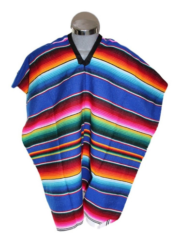 Jorongo Poncho Mexicano Sarape Saltillo Adulto (8 Pack)