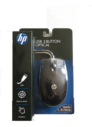 Mouse Hp Óptico Ky619aa, Usb, 1000dpi, Negro