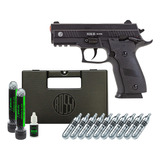 Pistola Pressão 4.5mm P226 Blowback + Case + Kit Esferas