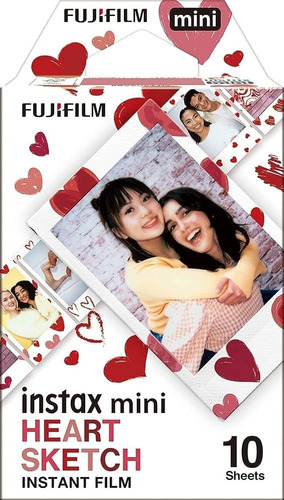 Rollo Fujifilm Instax Mini Instant Heart Sketch 10 Fotos Ent