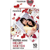 Rollo Fujifilm Instax Mini Instantanea Heart Sketch 10 Fotos