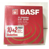 Caja De 12 Diskettes 5 1/4 Nuevos En Celofán Basf Hd 2s