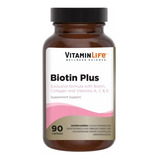 Biotin Plus / 90 Capsulas / Vitamin Life
