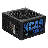 Fonte Gamer Atx Aerocool Kcas 500w 80 Plus Full Range S/cabo