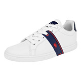 Tenis American Polo 2080 Color Blanco Para Joven Tx6