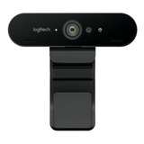 Câmera Web Logitech Brio 4k 90fps Cor Preto