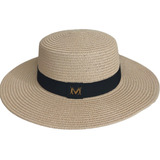 Sombrero De Mujer Con Letra M Cintillo Negro 