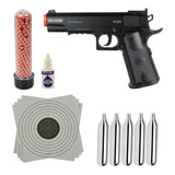 Pistola Colt 1911 Gnbb Airgun  Polímero 4.5mm+ Esfera+ 5 Co2