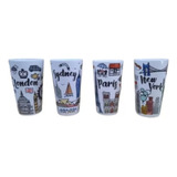 Pack 4 Tazones Latte City Collection Tazas Cafe 530ml Glasso