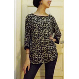 Blusa Mujer. Animal Print. Talle 50