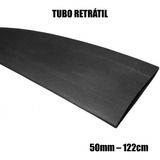 Espaguete Tubo Termo Retrátil Adesivado Cola 50mm 122cmpreto